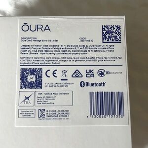 Oura Gen3 Heritage ring- size 12- with charger and charging cord